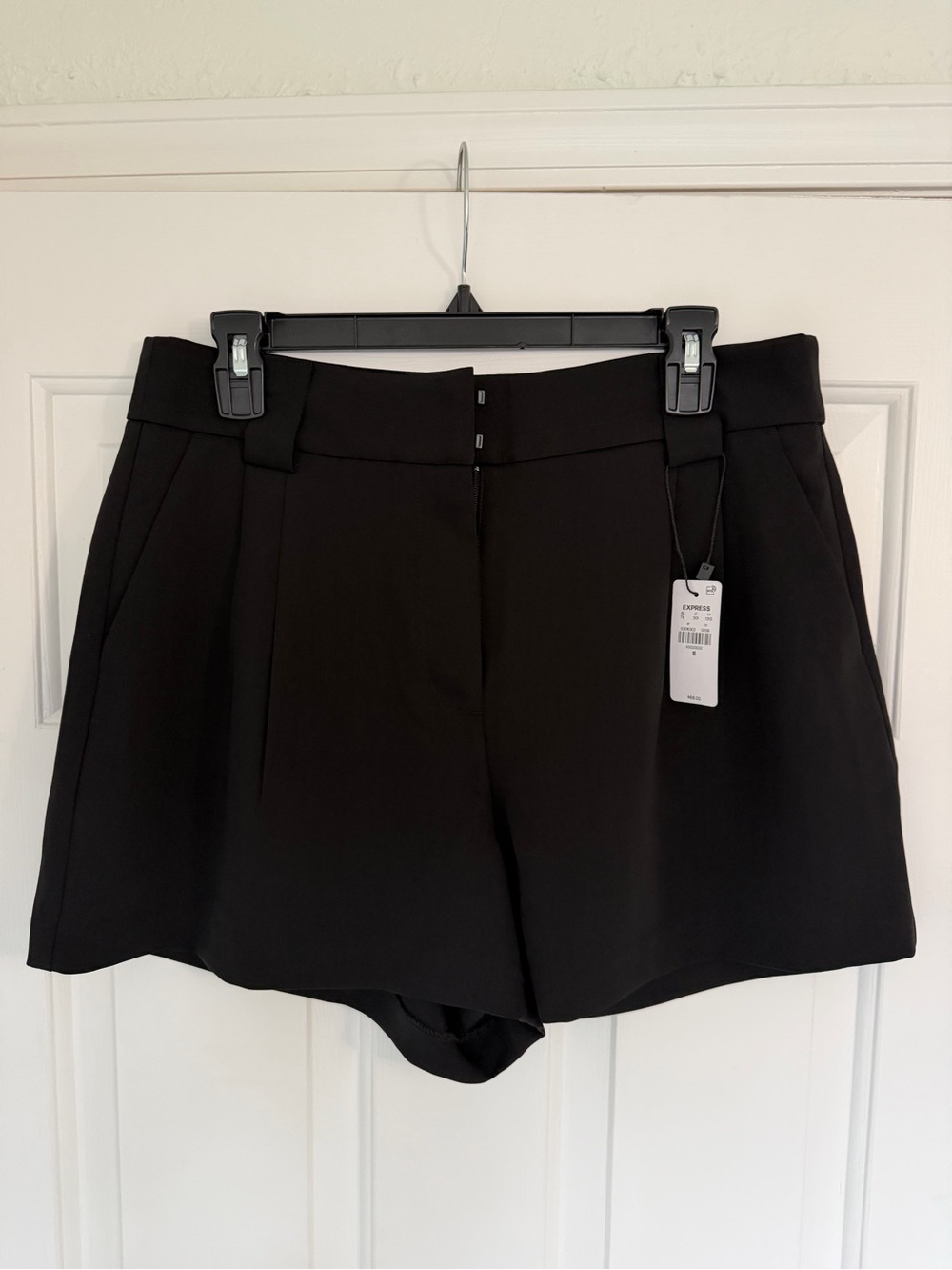 Express Black High-Rise Tailored Shorts